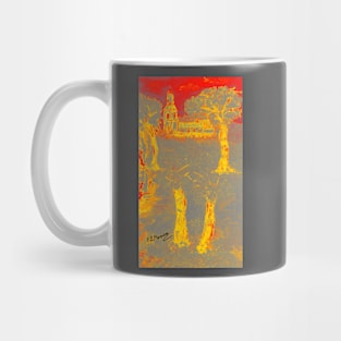 Yellow shadows Mug